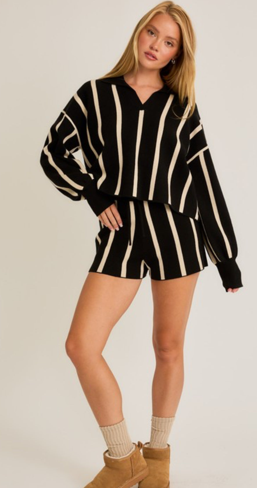 Striped Sweater Lounge Set