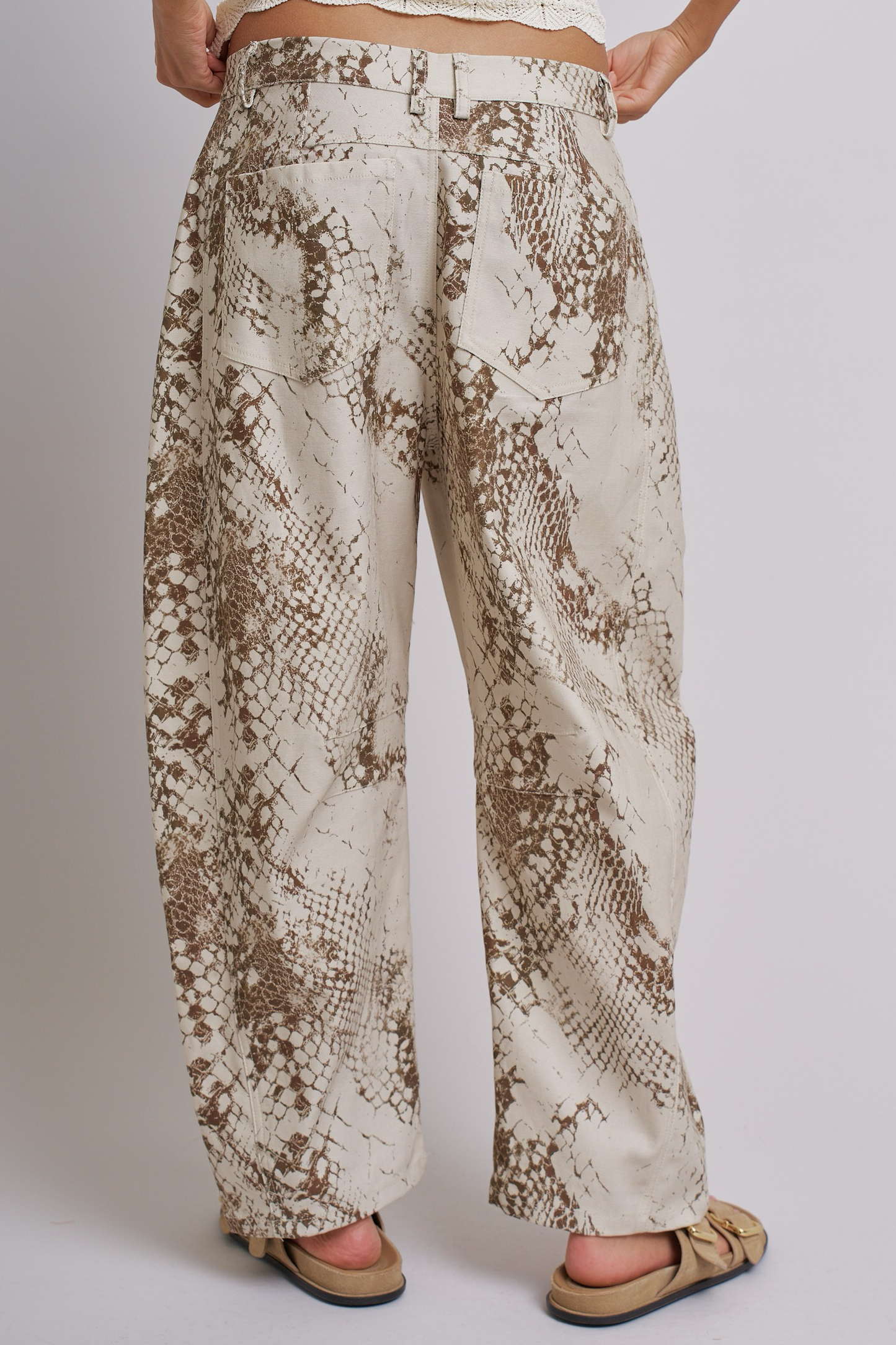 Desert Python Barrel Pants