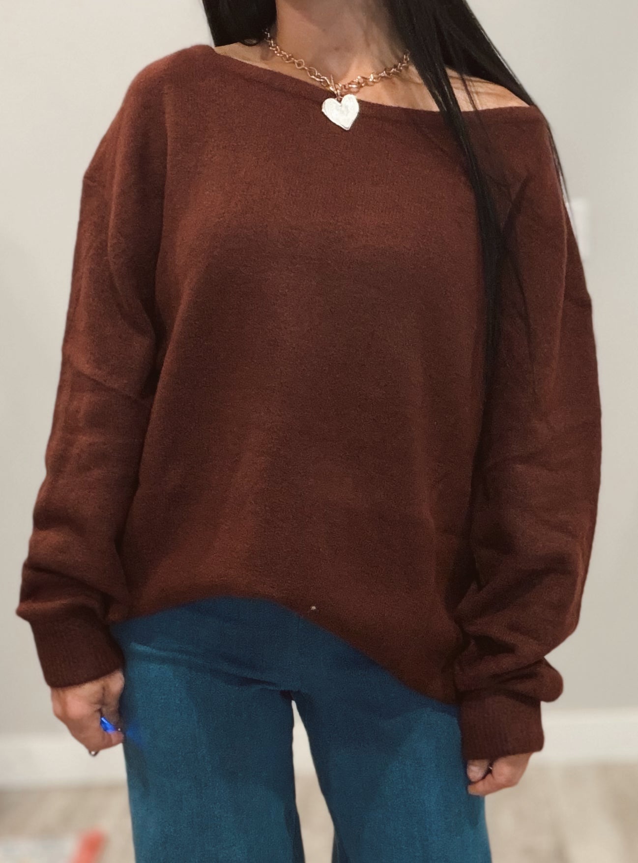 Wide Neck Sweater