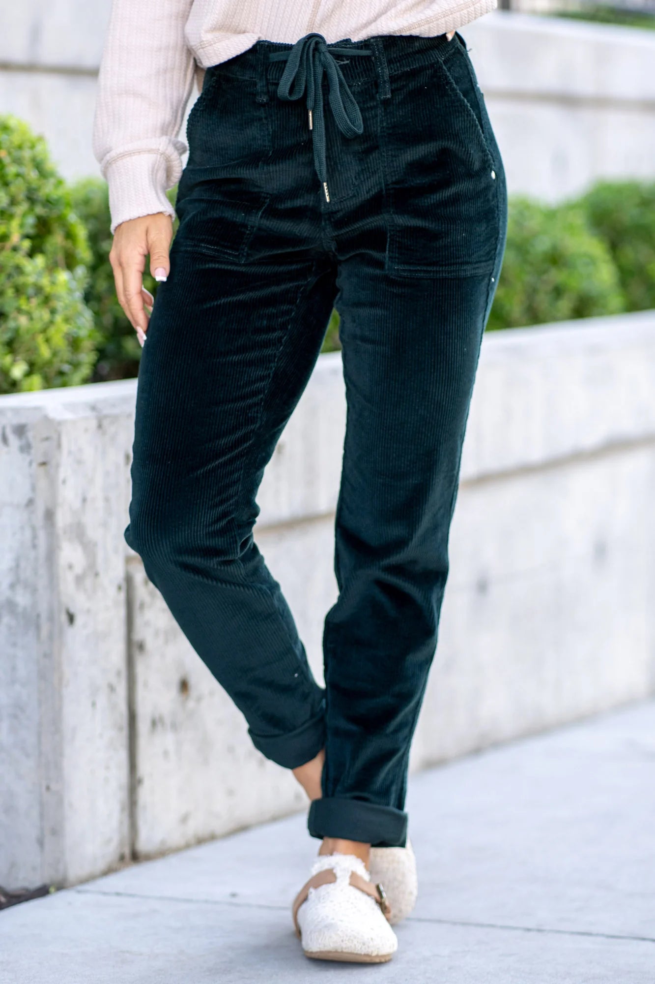 Judy Blue Emerald Corduroy Joggers