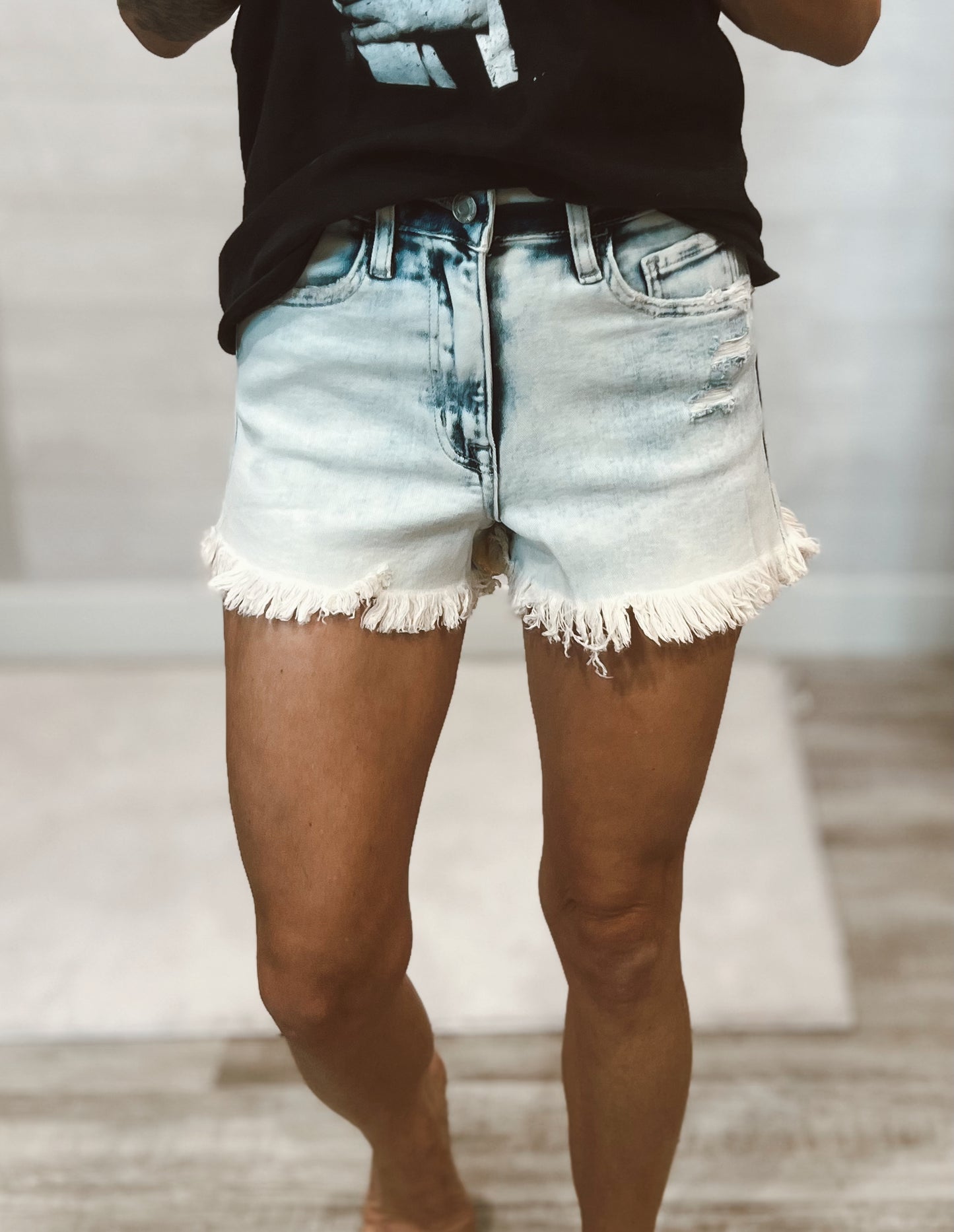 Acid Wash Denim shorts