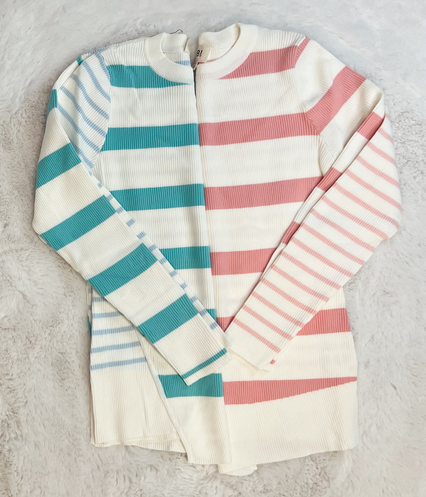 Mix Stripe Sweater Top