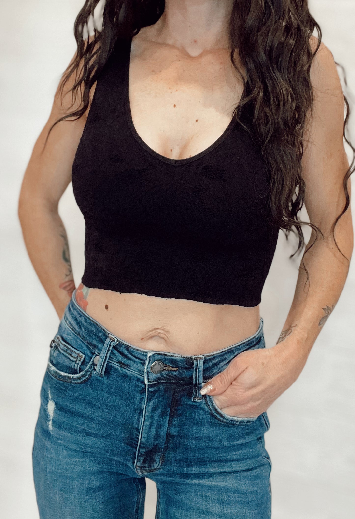 Seamless Lace Tank Top/Bralette