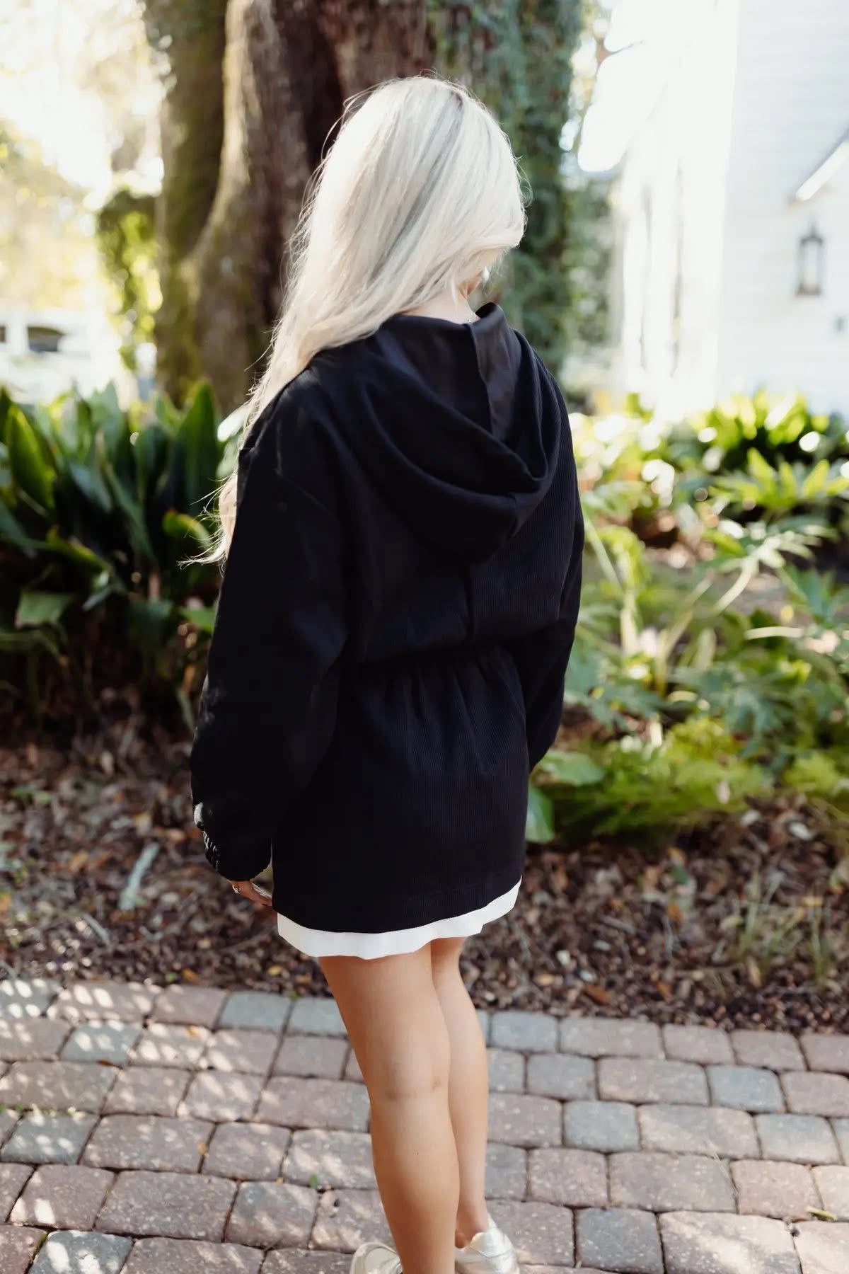 Hooded Terry Knit Dress