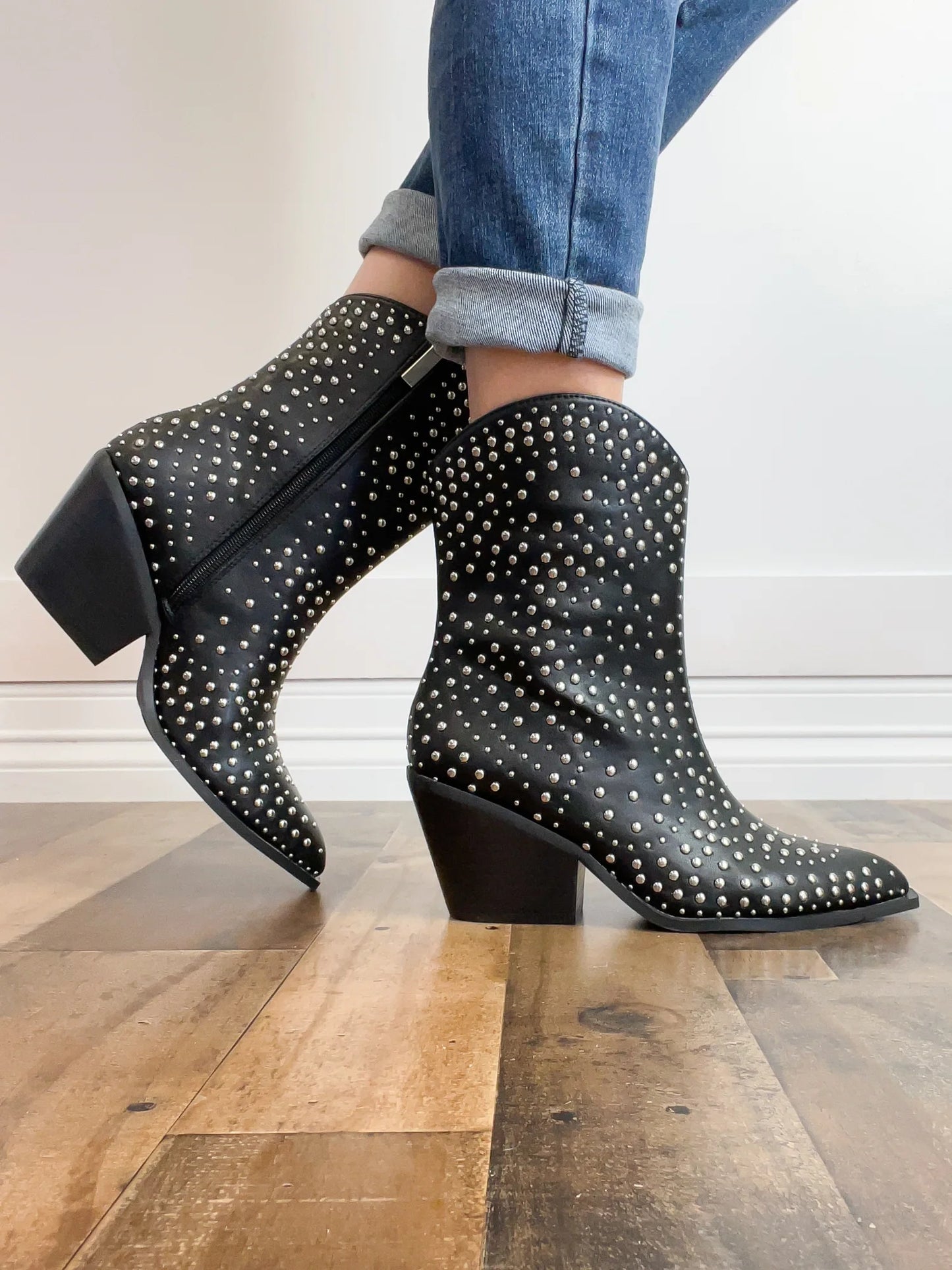 Corkys Black Studded Booties