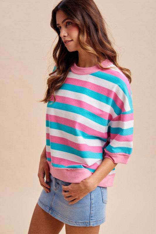 Half Sleeve French Terry Top