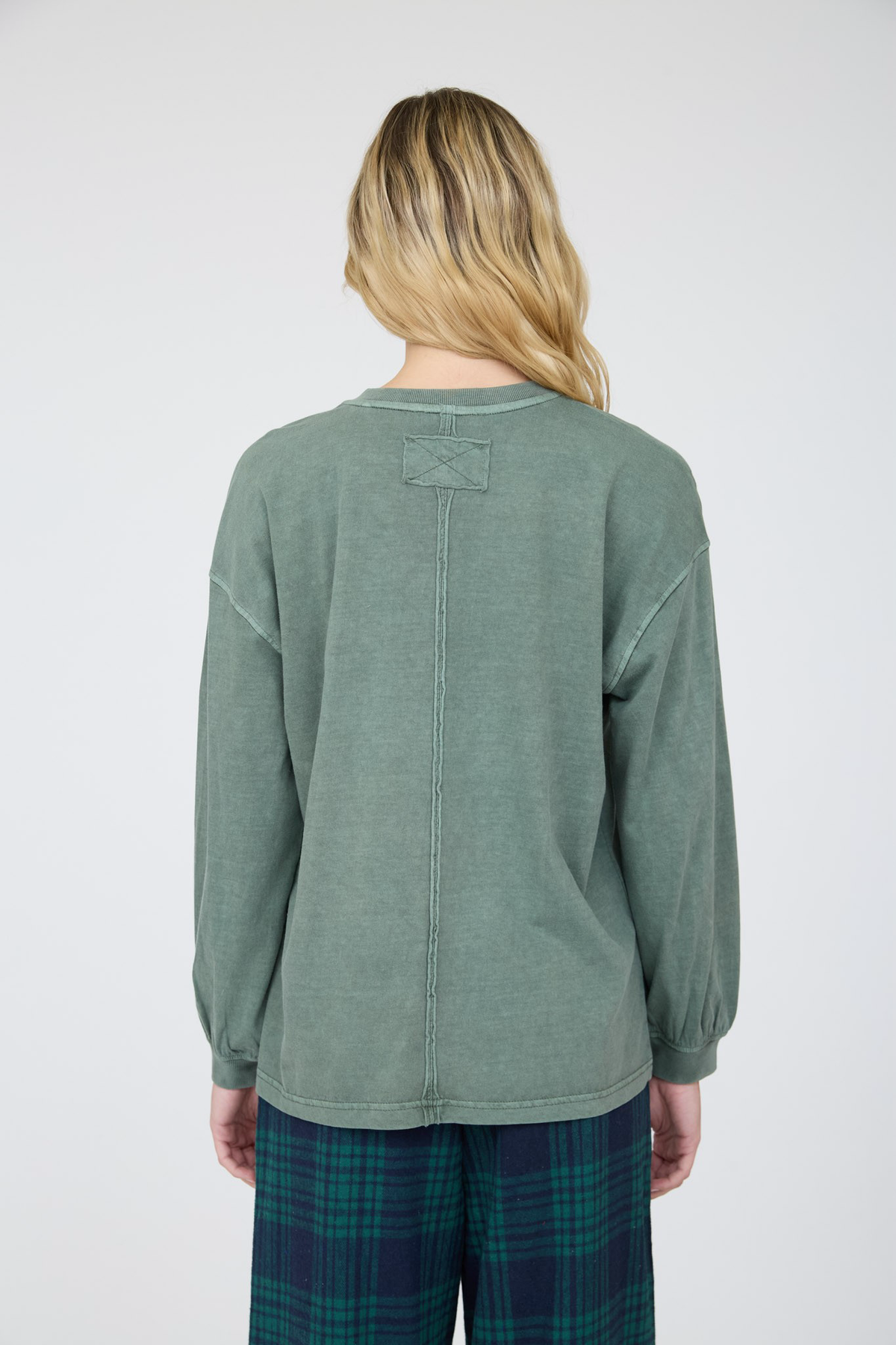 Pigment wash Crewneck Long sleeve Tee