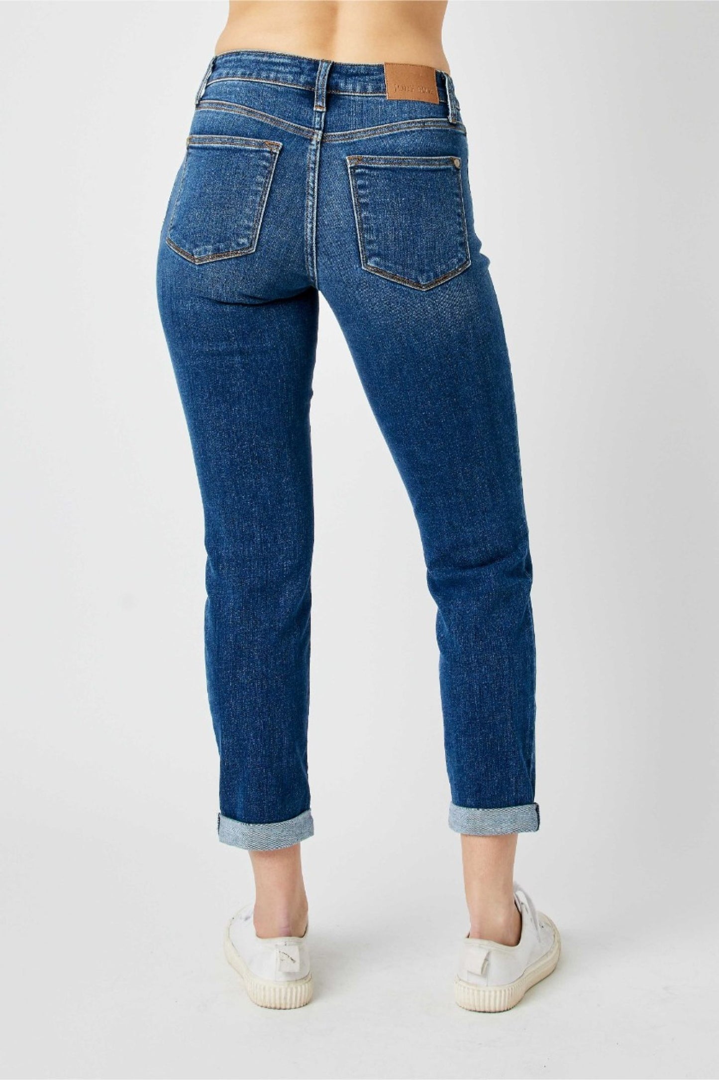 Mid Rise Judy Cuffed Denim