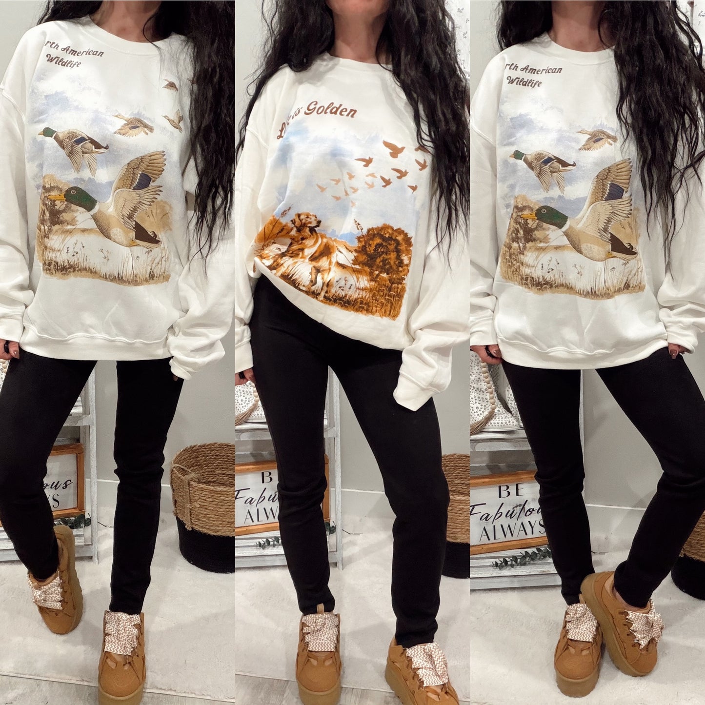 Duck Crewneck Oversized Pullover