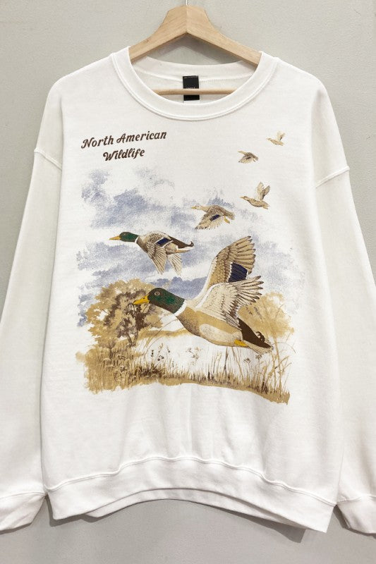 Duck Crewneck Oversized Pullover