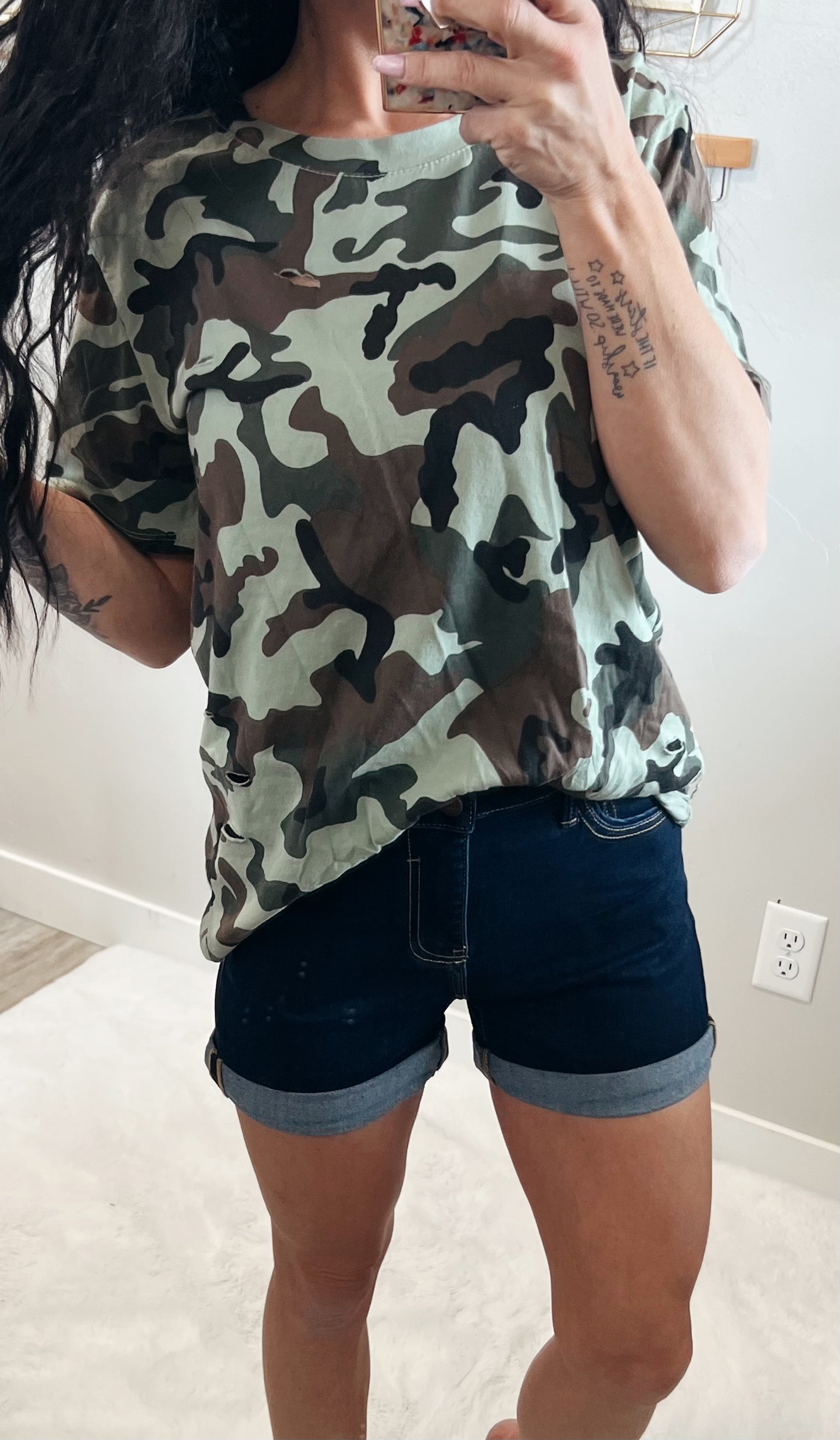 Camo Cutout Tee