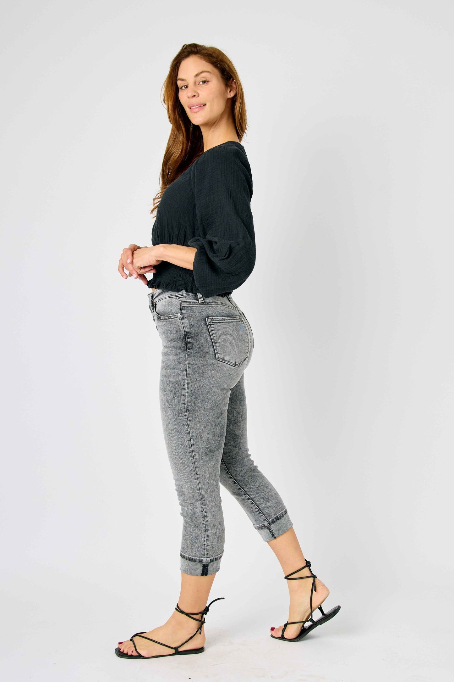 Judy Blue Gray Capri denim