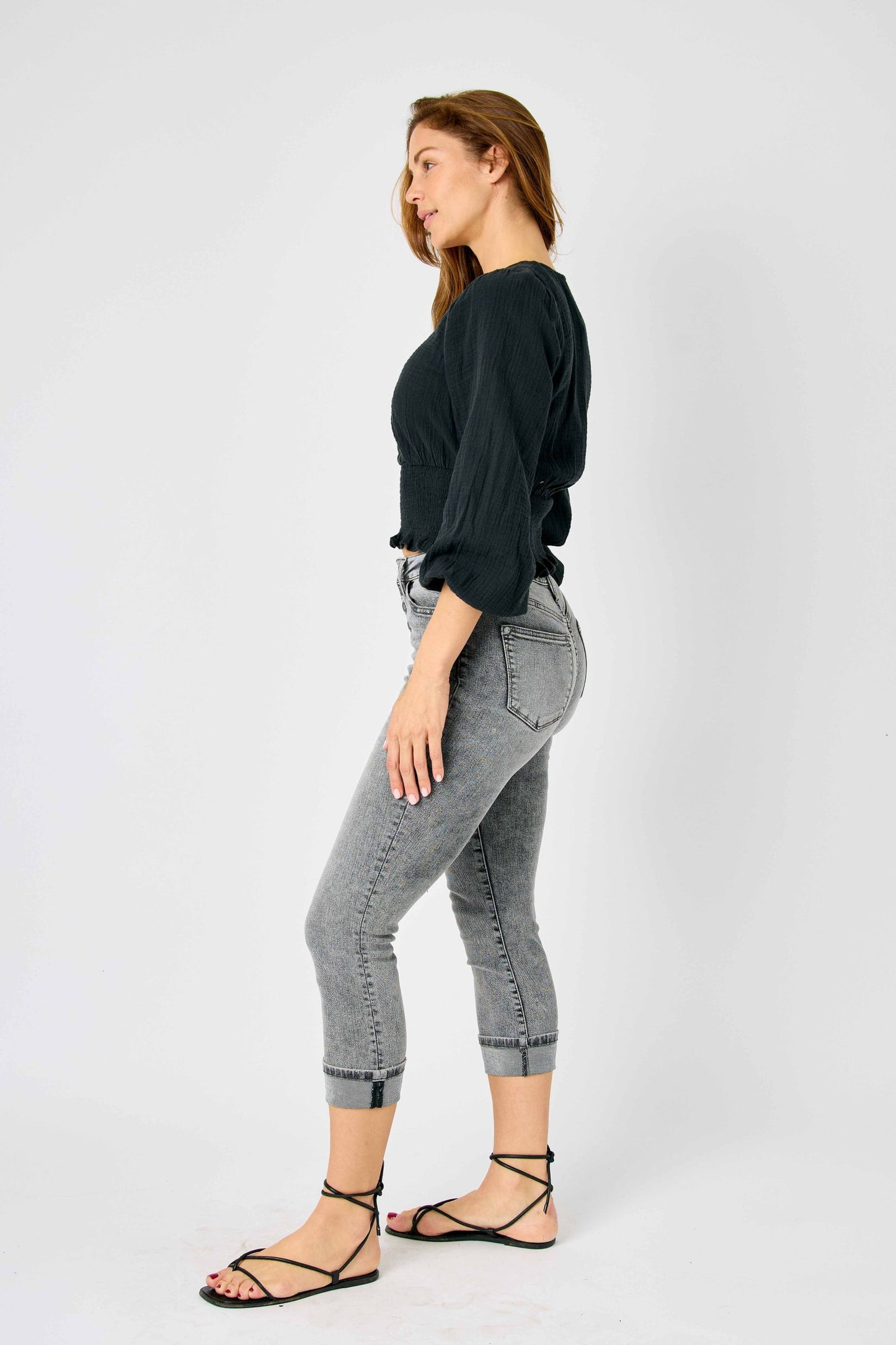 Judy Blue Gray Capri denim