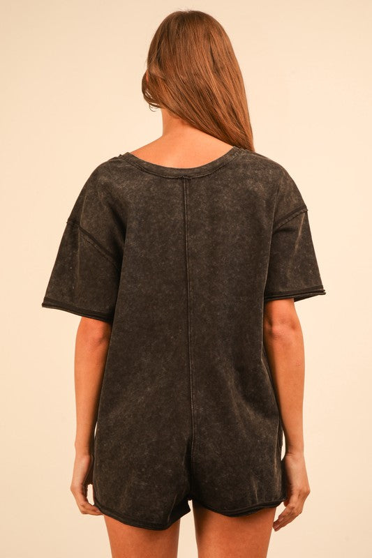 Washed Tee Romper