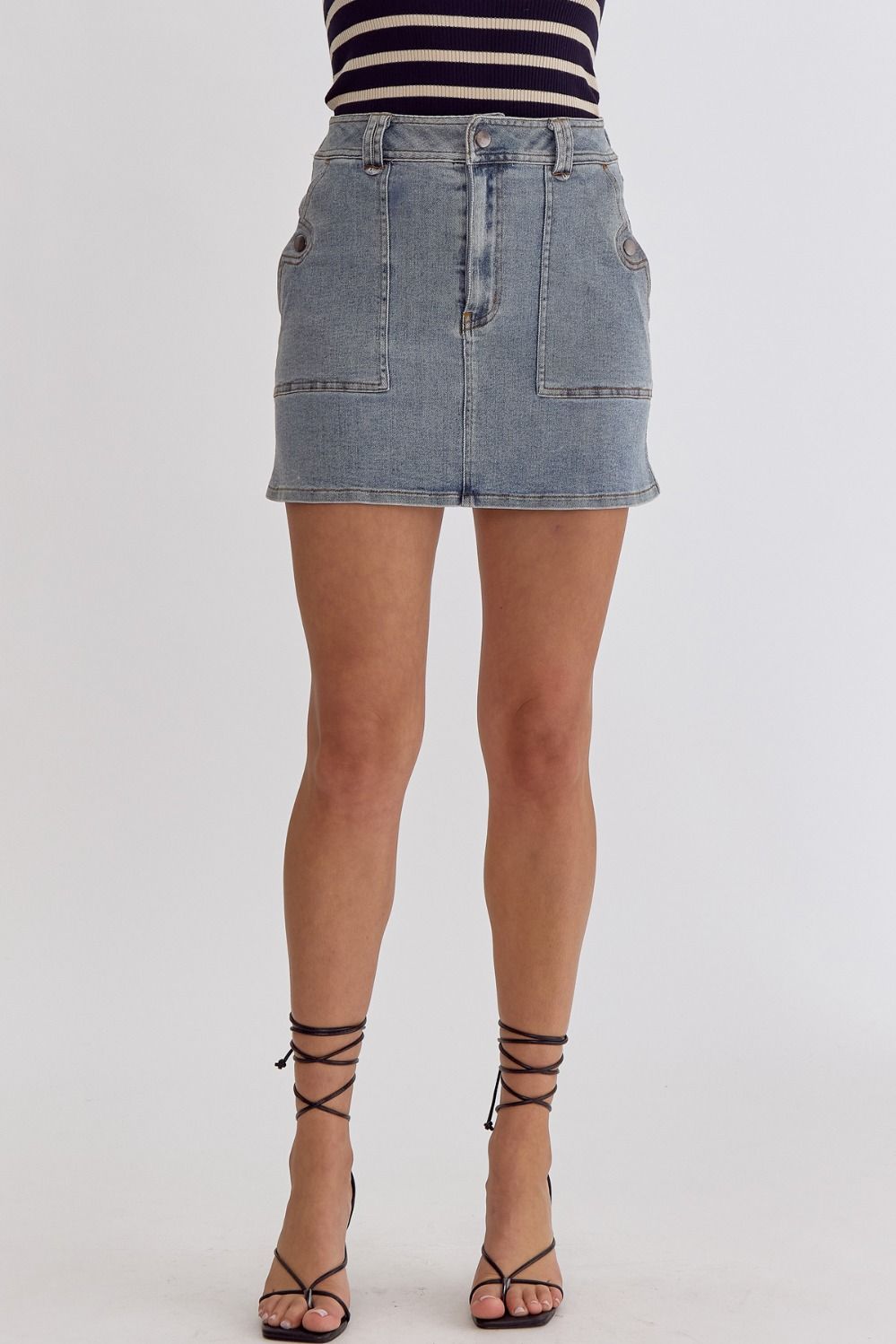 Denim Mini Skirts