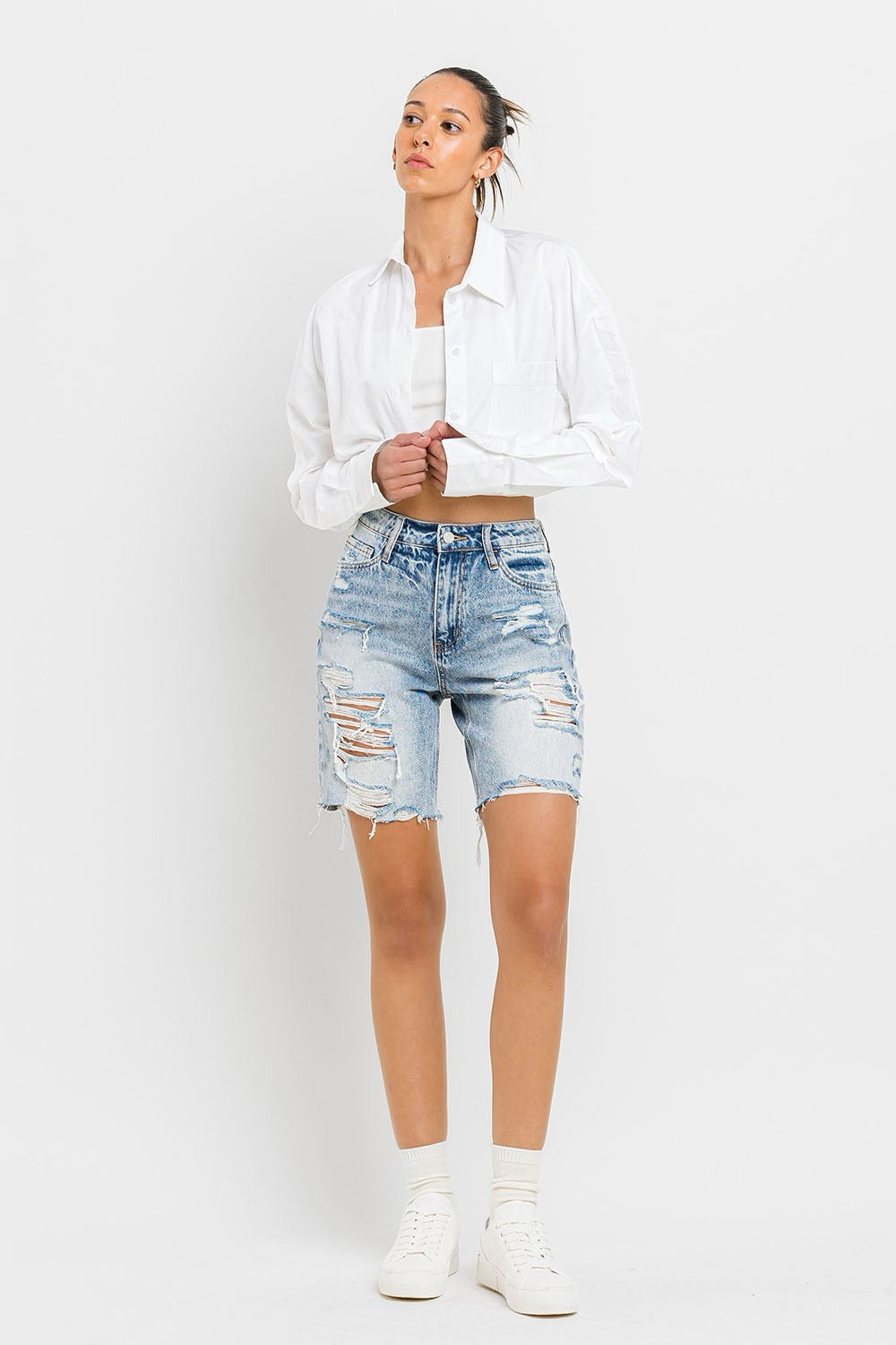 Destroyed Bermuda Shorts