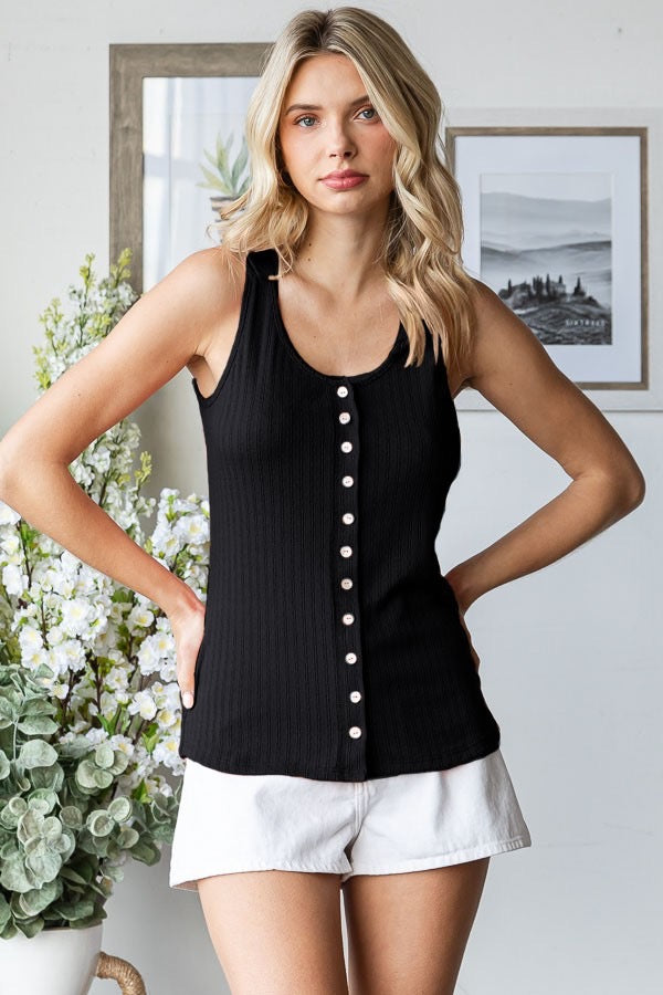 Button Up Tank Top
