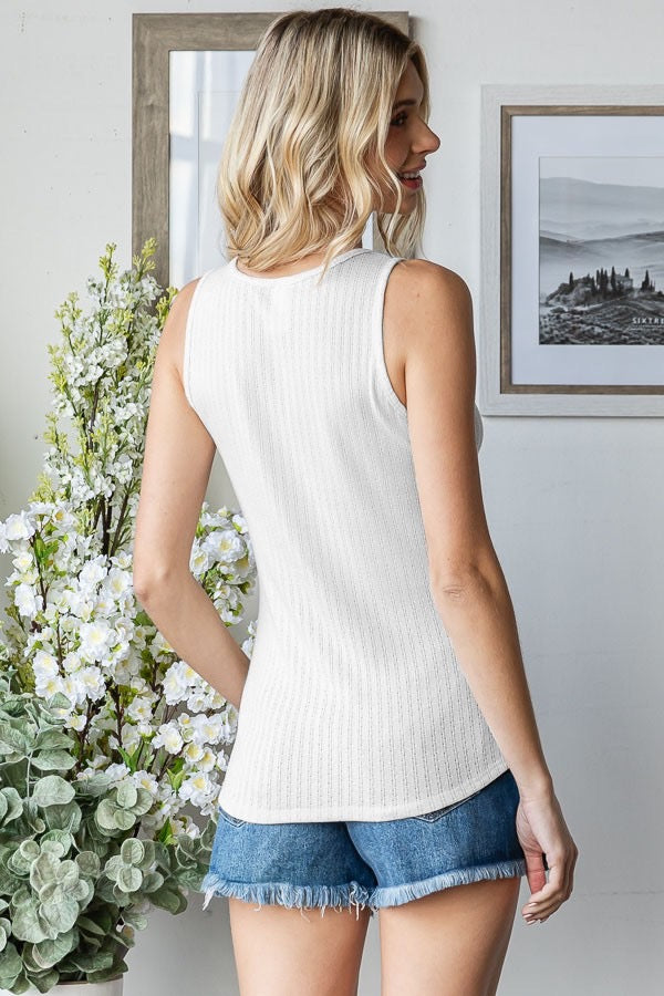 Button Up Tank Top