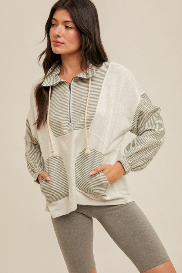 Half Zip French Terry Sweatshirt