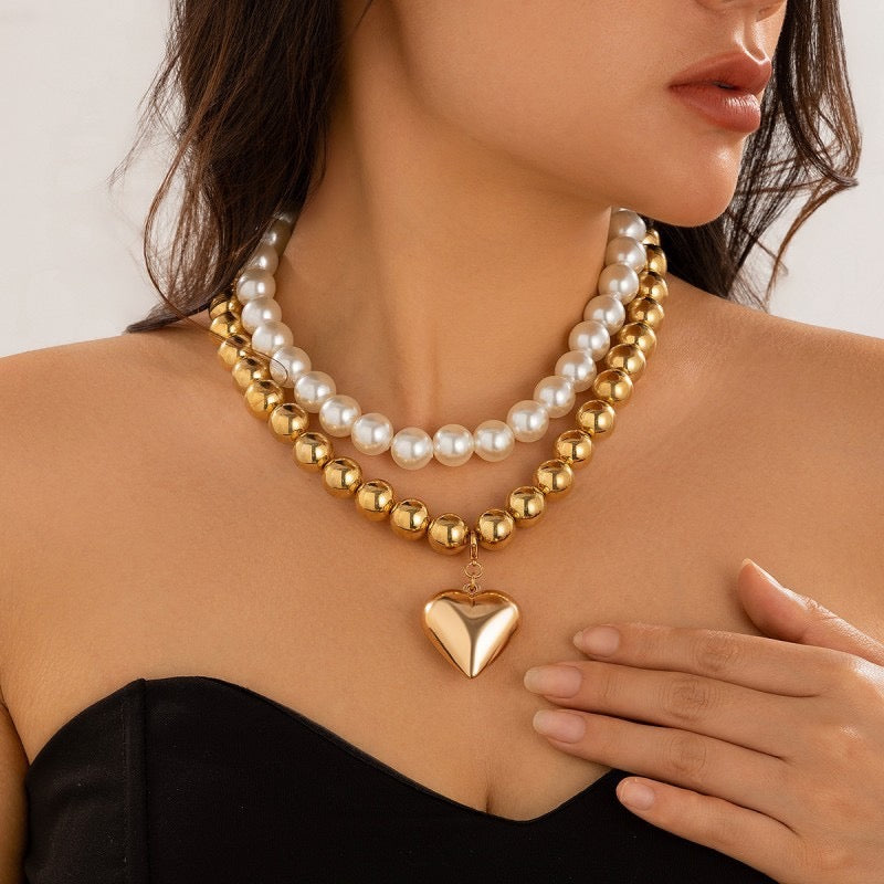 Double Layer Pearl Necklace