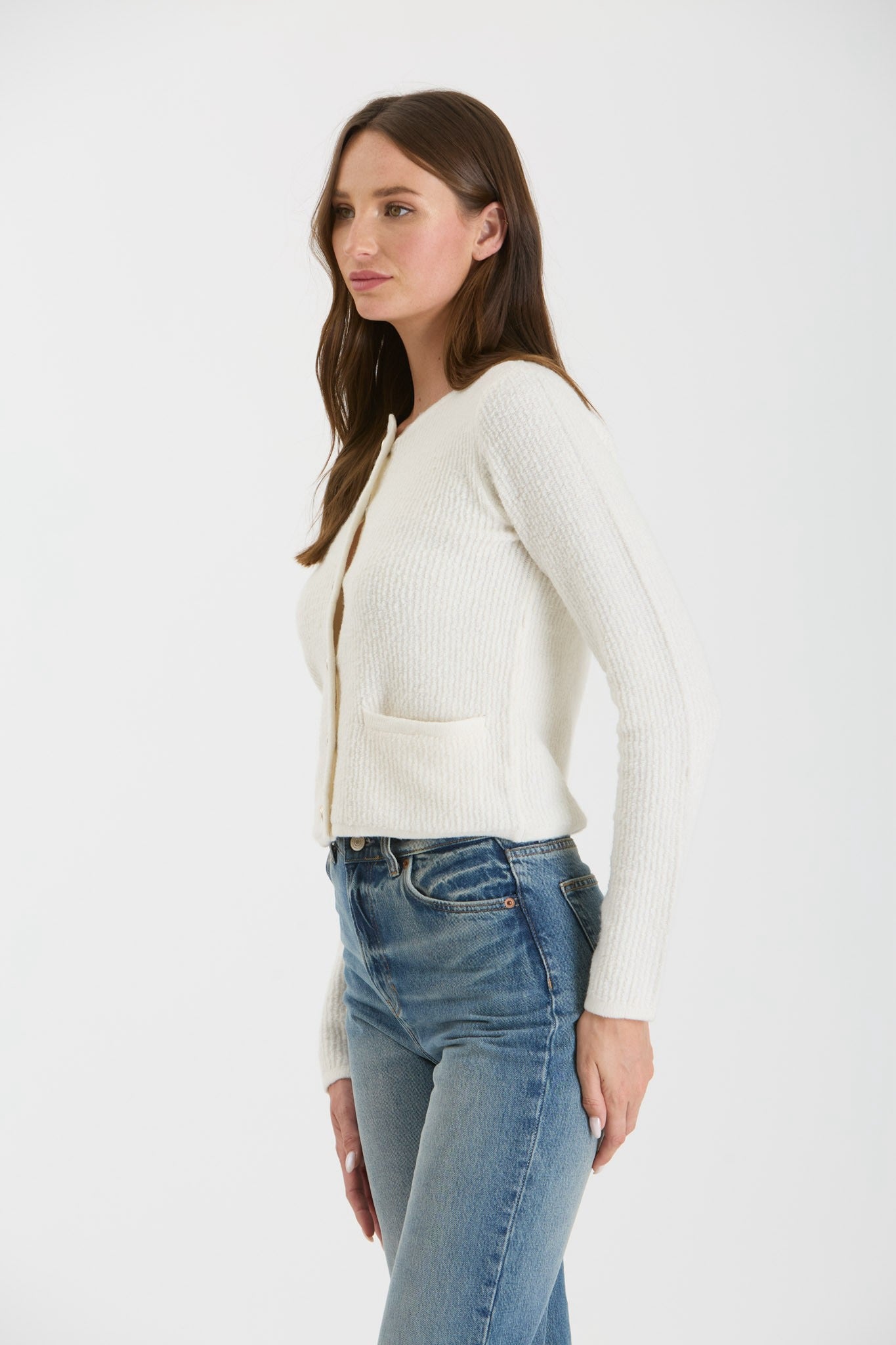Gold Button Knit Cardigan