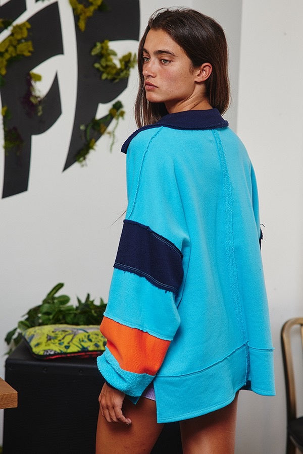 Collared French Terry Pullover