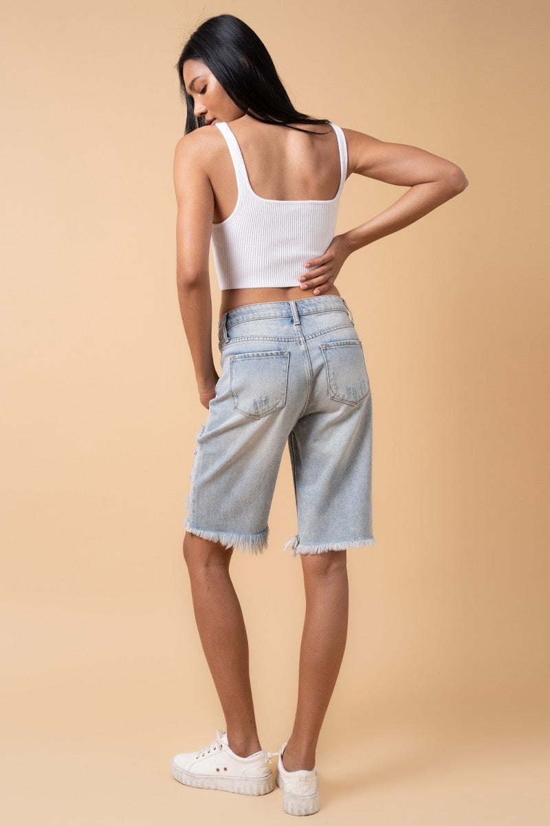 Destroyed Bermuda Shorts