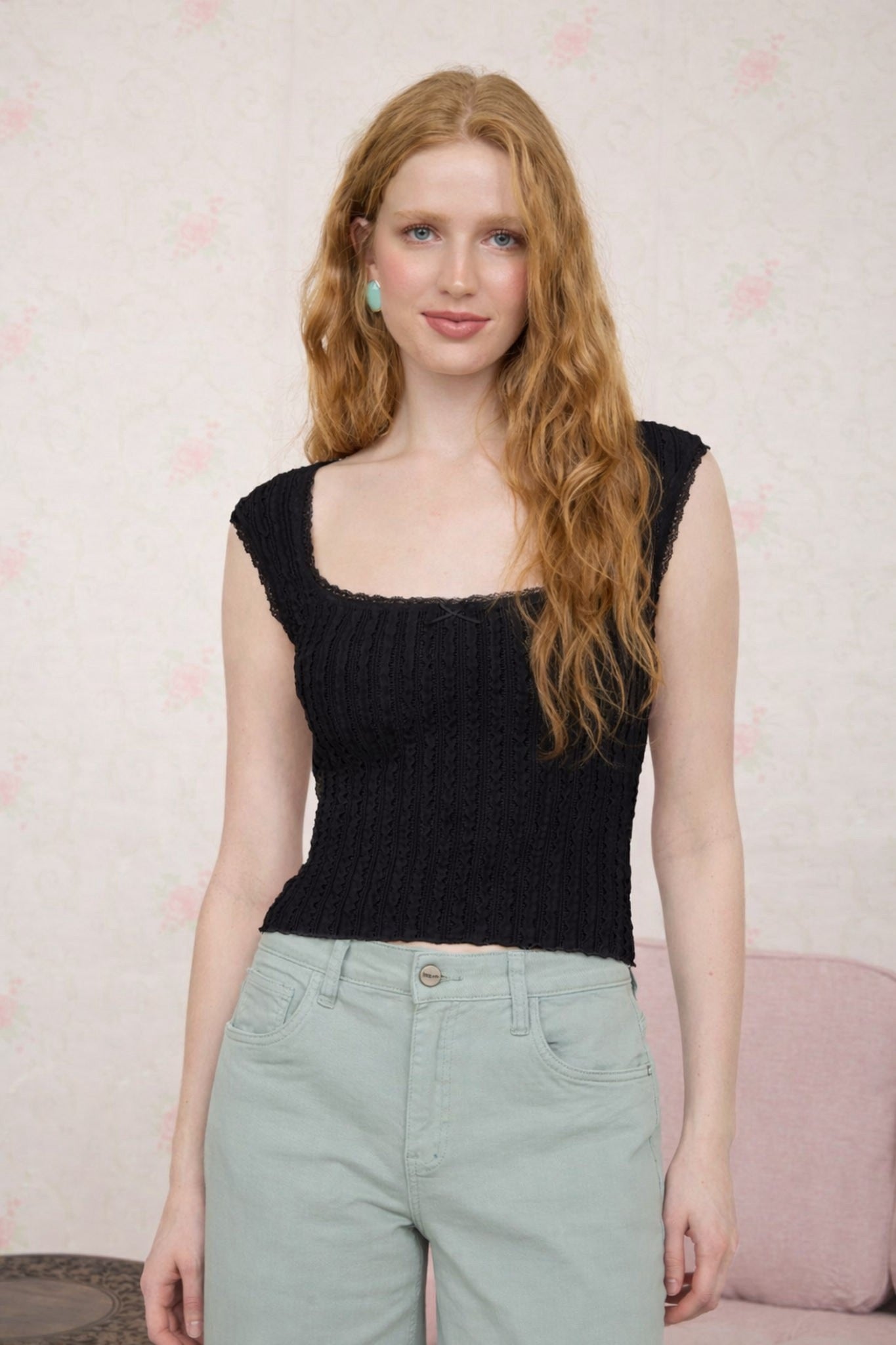 Textured Ribbed Top