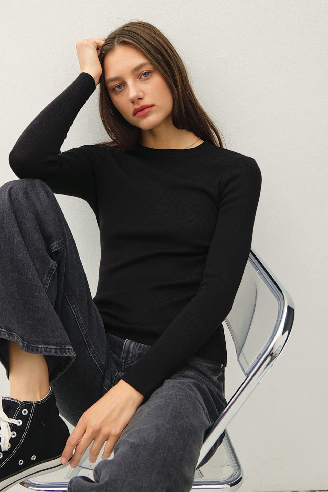 Luxe Long Sleeve Sweater Top