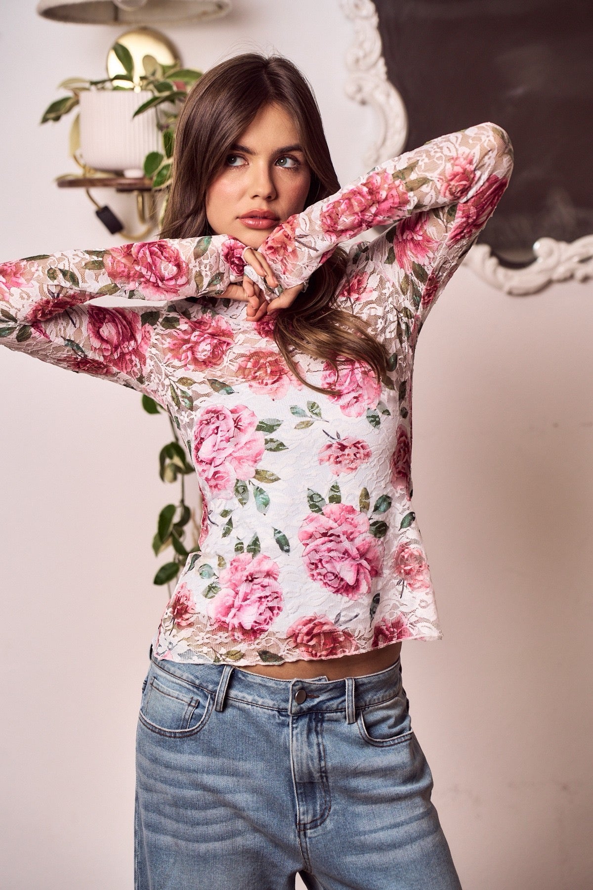Vintage Rose Lace Top