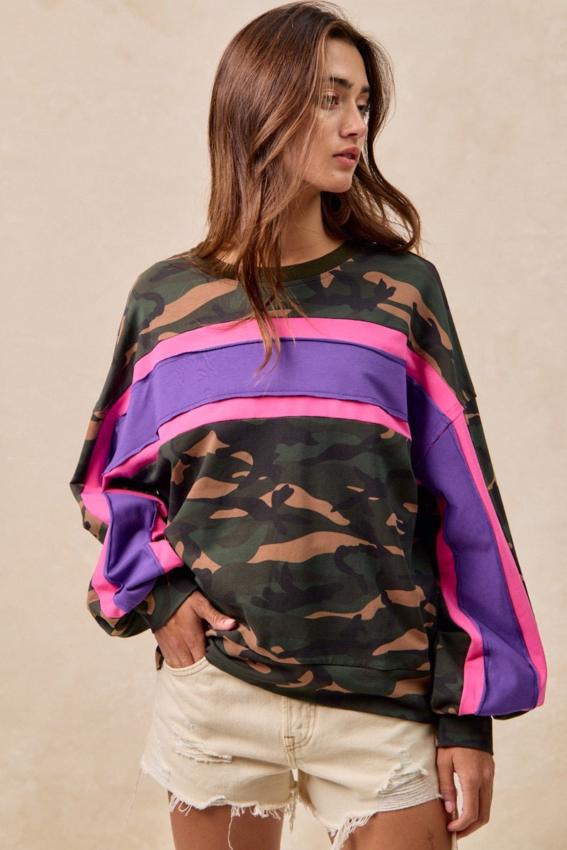 Camo French Terry Pullover