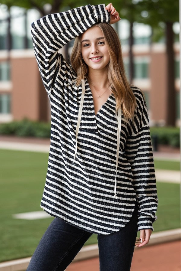 Puff Sleeve Hooded Top