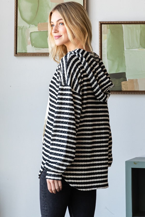 Puff Sleeve Hooded Top