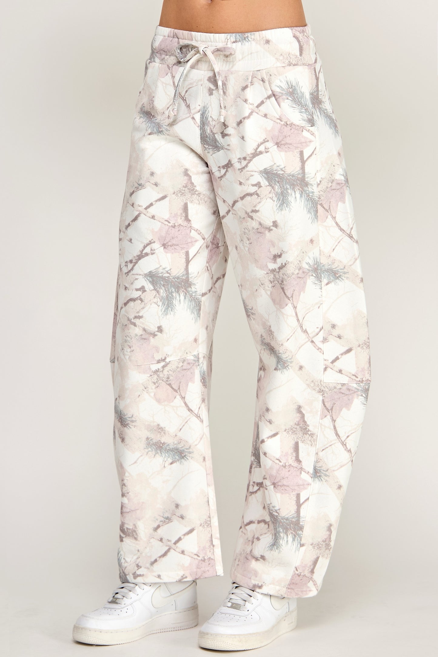 Camo Barrel Leg Fleece Sweatpants