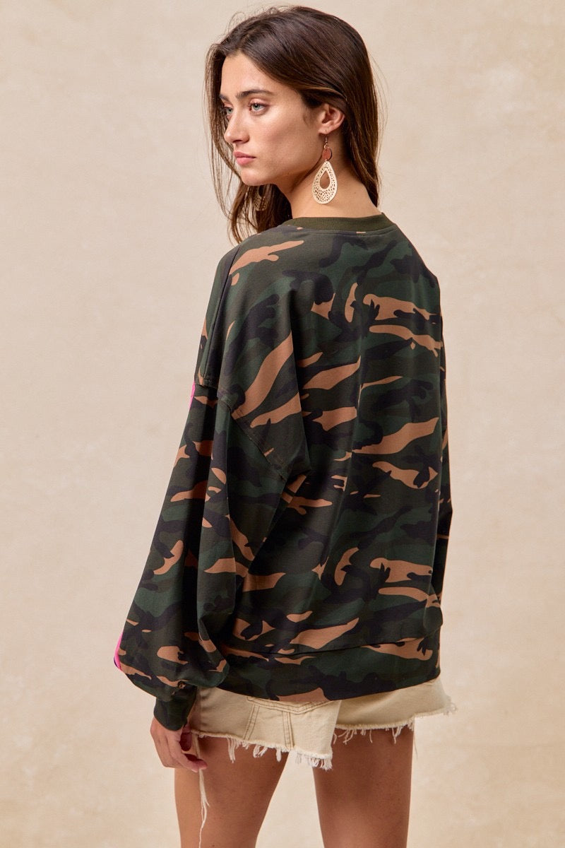 Camo French Terry Pullover