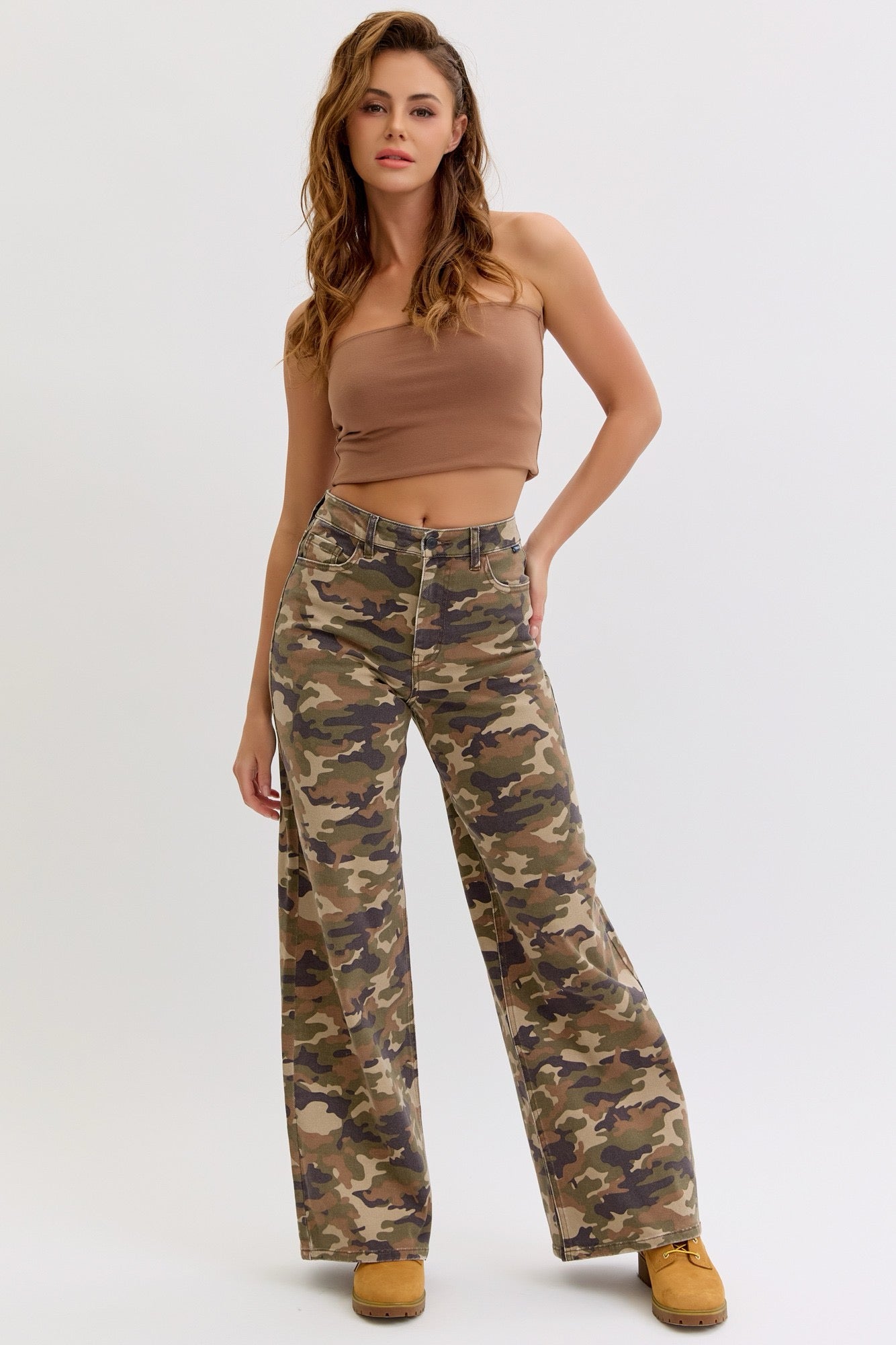 Cello Camo Wide Leg Denim