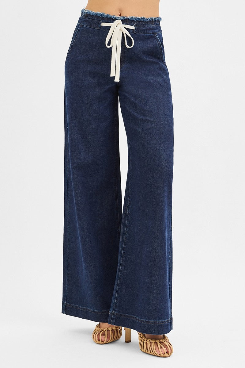 Risen Wide Leg Drawstring Pants