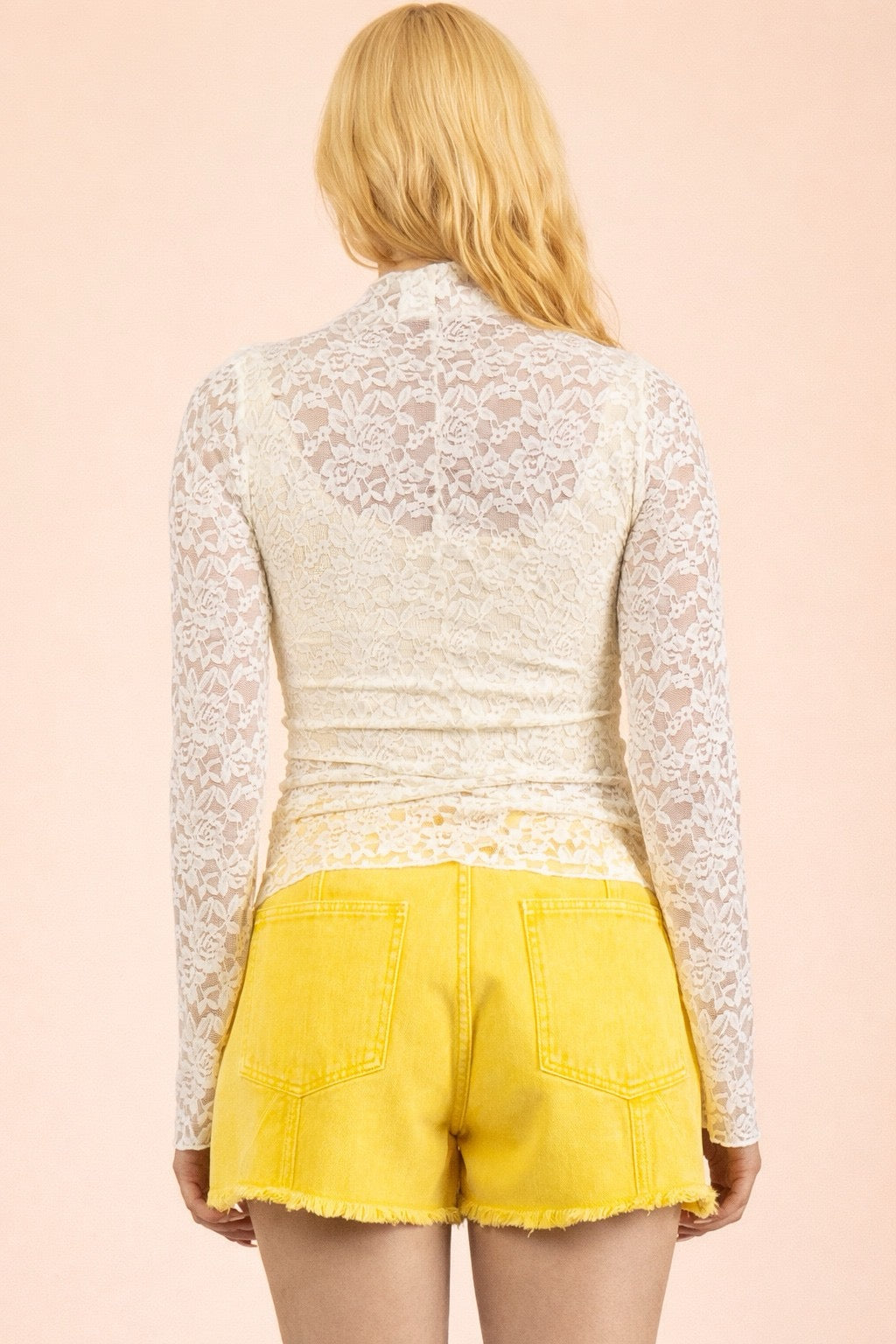 Floral Lace High Neck Top