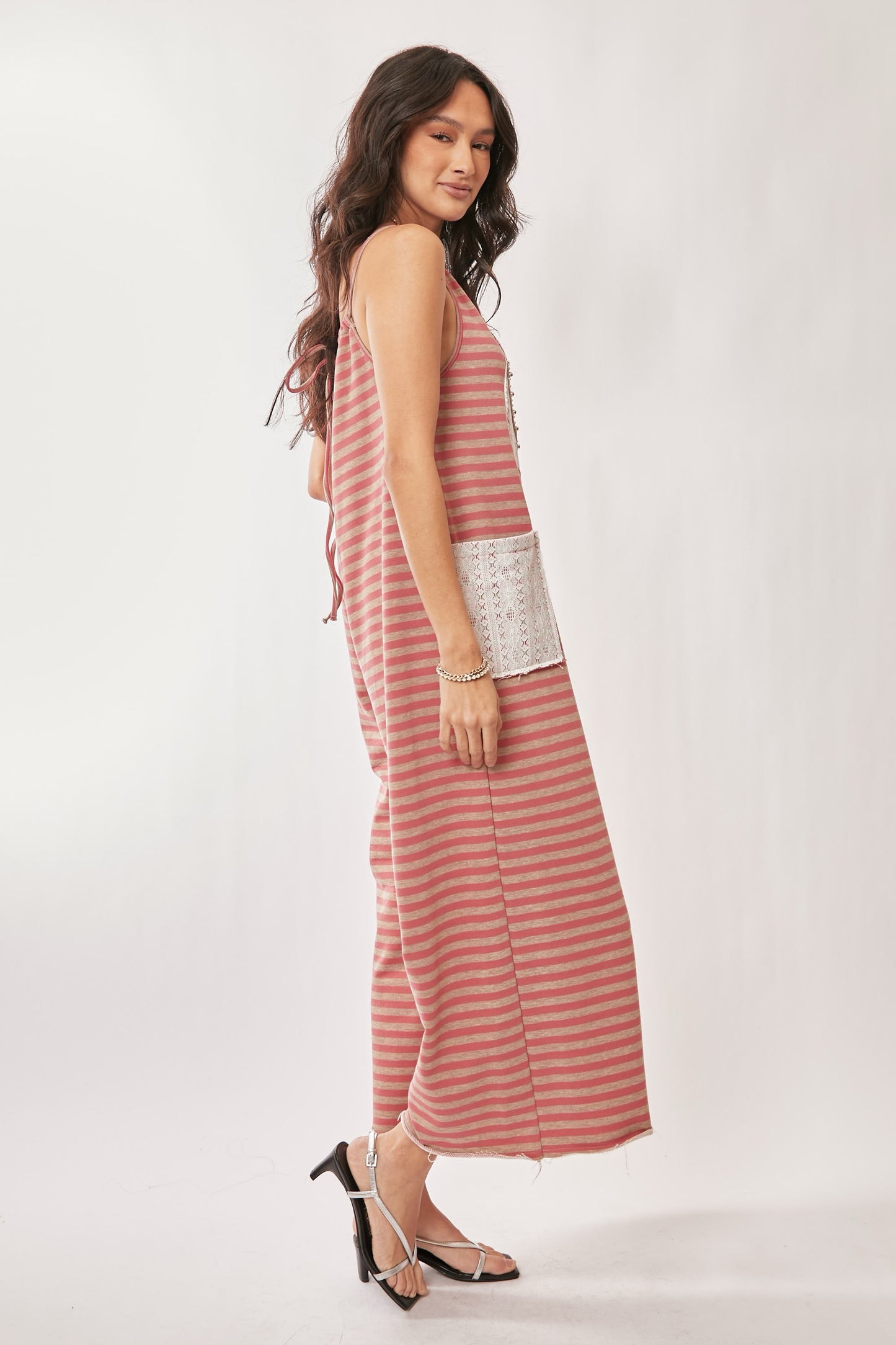 Striped French Terry Jumpsuit