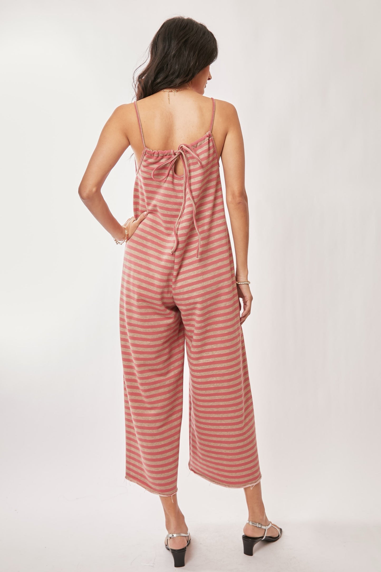 Striped French Terry Jumpsuit
