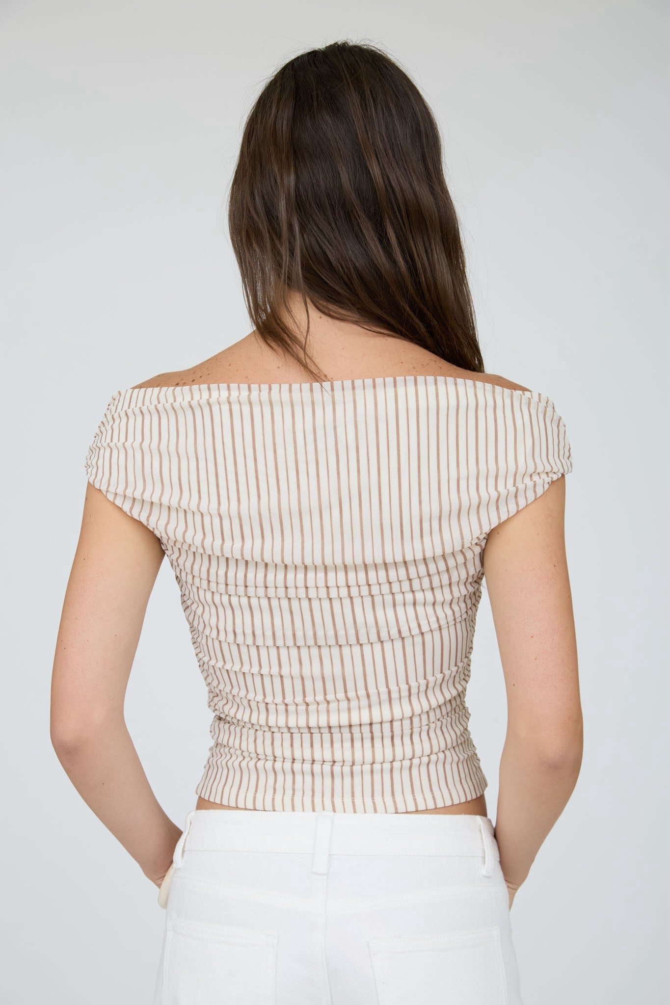 Stripe Off Shoulder Top