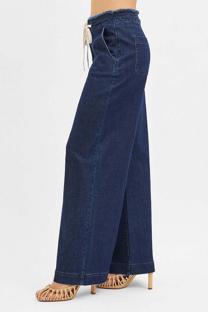 Risen Wide Leg Drawstring Pants