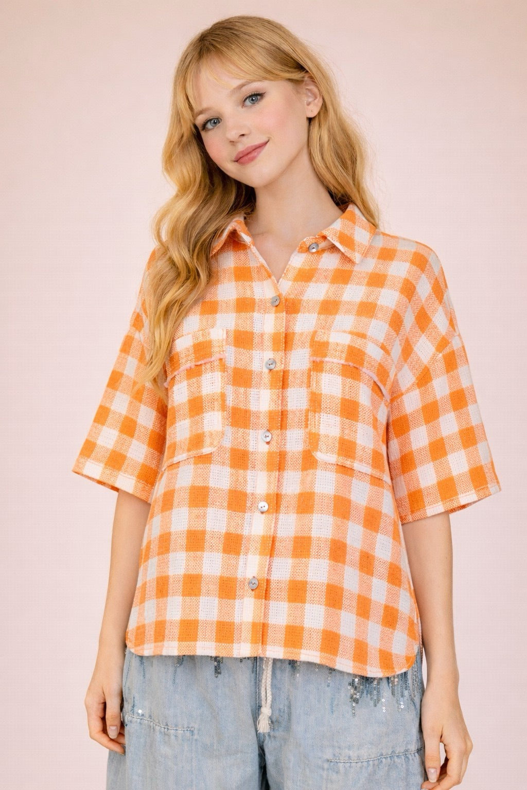 Neon Oversized Checkered Shirt