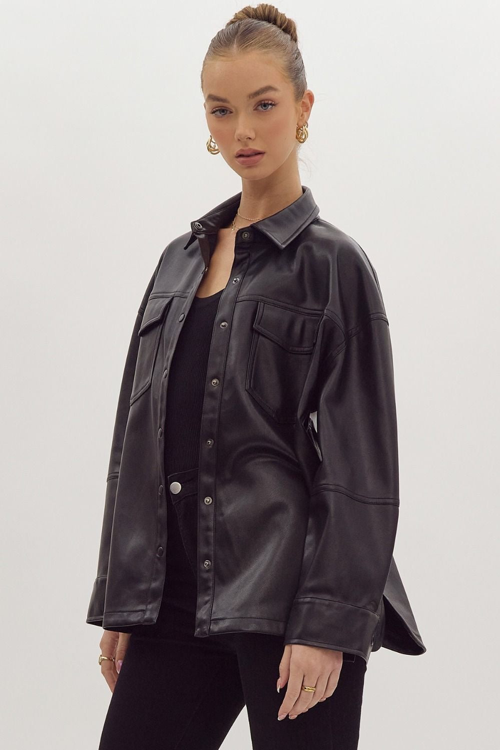 Faux Leather Jacket