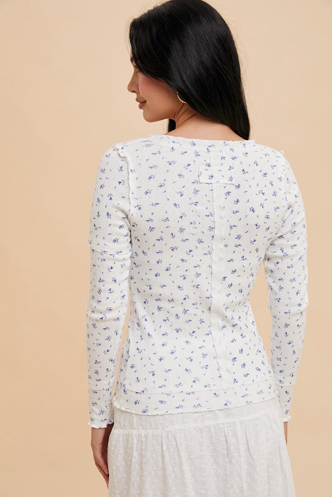 Ditzy Floral Long Sleeve Top
