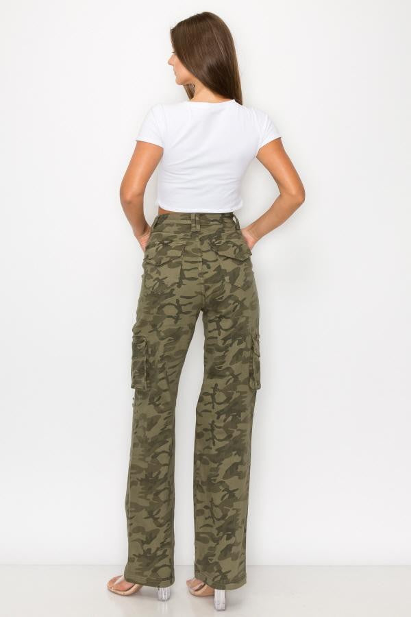 Camo Cargo Denim Pants