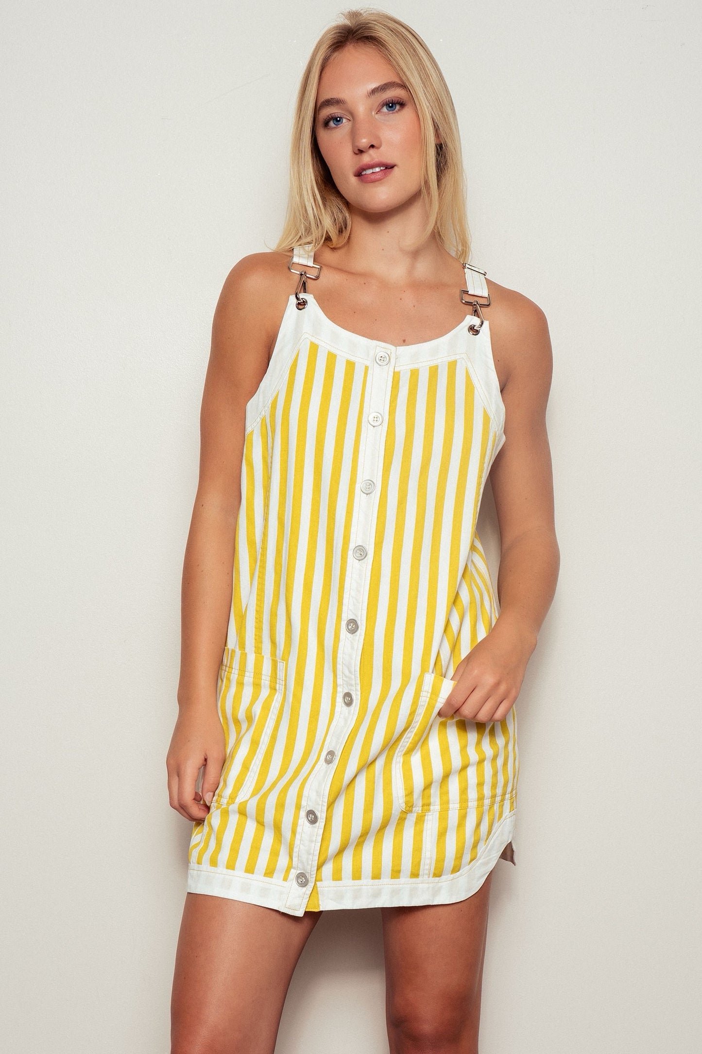 Sunshine Stripe Overall Dress