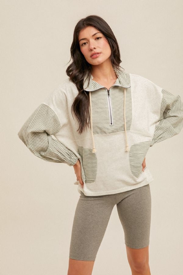 Half Zip French Terry Sweatshirt