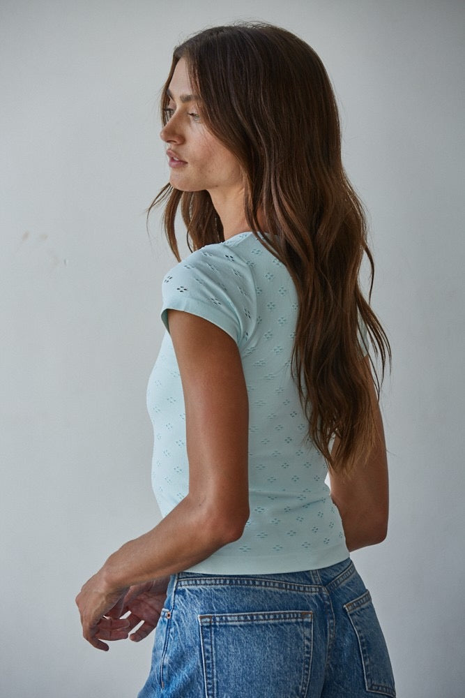 Seamless Eyelet Top