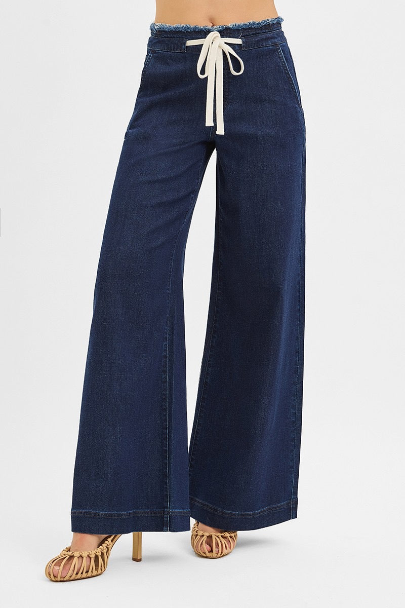 Risen Wide Leg Drawstring Pants